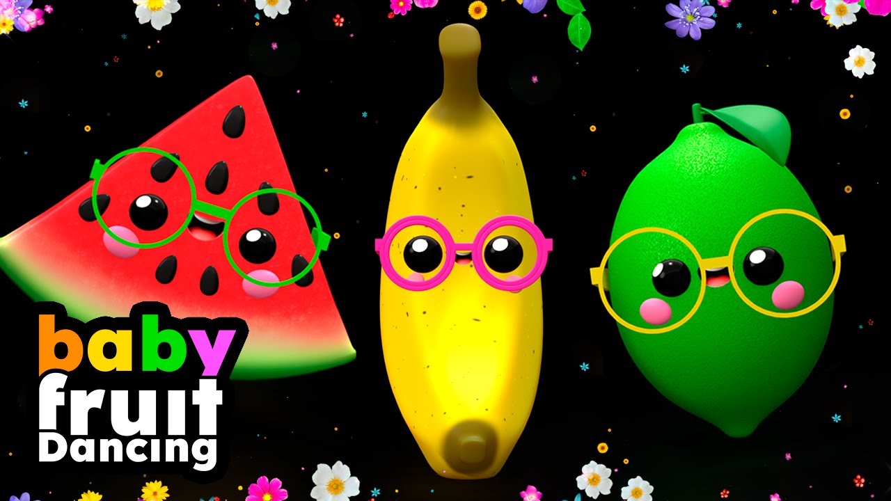 My Happy Song 🍓 | Baby Fruit Dancing | High Contrast Sensory Video for Toddlers