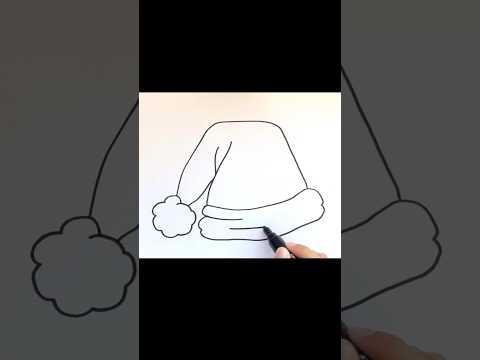 Draw Christmas Hat | Christmas | Easy funny drawings of cartoons