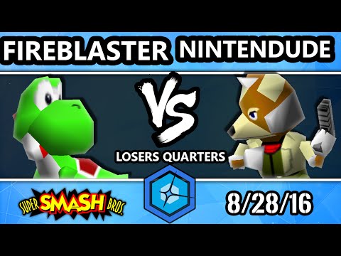 Shine 2016 Smash 64 - FireBlaster (Yoshi) Vs. Spy | Nintendude (Fox) SSB64 Losers Quarters