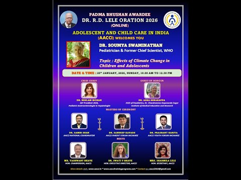 6th (Padmabhushan Awardee) Dr. R. D. Lele Oration 2026