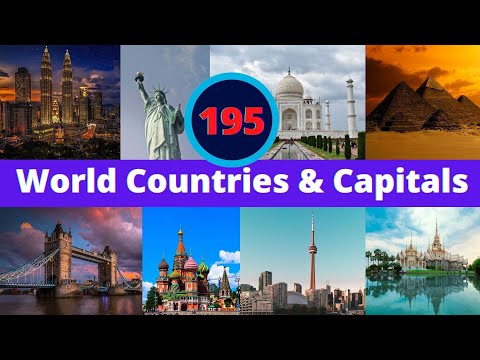 World countries & capitals || 195 Countries of world with capitals||