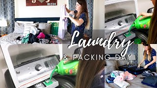 LAUNDRY & PACKING DAY // FAMILY VACATION // CLEANING MOM