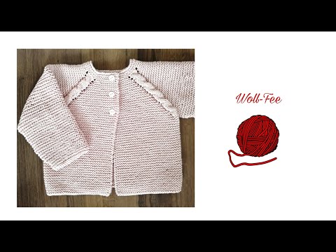 Baby Strickjacke RVO Gr. 74/80, Schritt für Schritt Anleitung, super einfach