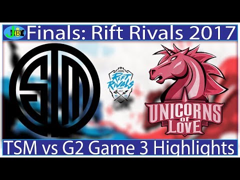TSM vs UOL Game 3 Highlights EU vs NA Finals Rift Rivals 2017