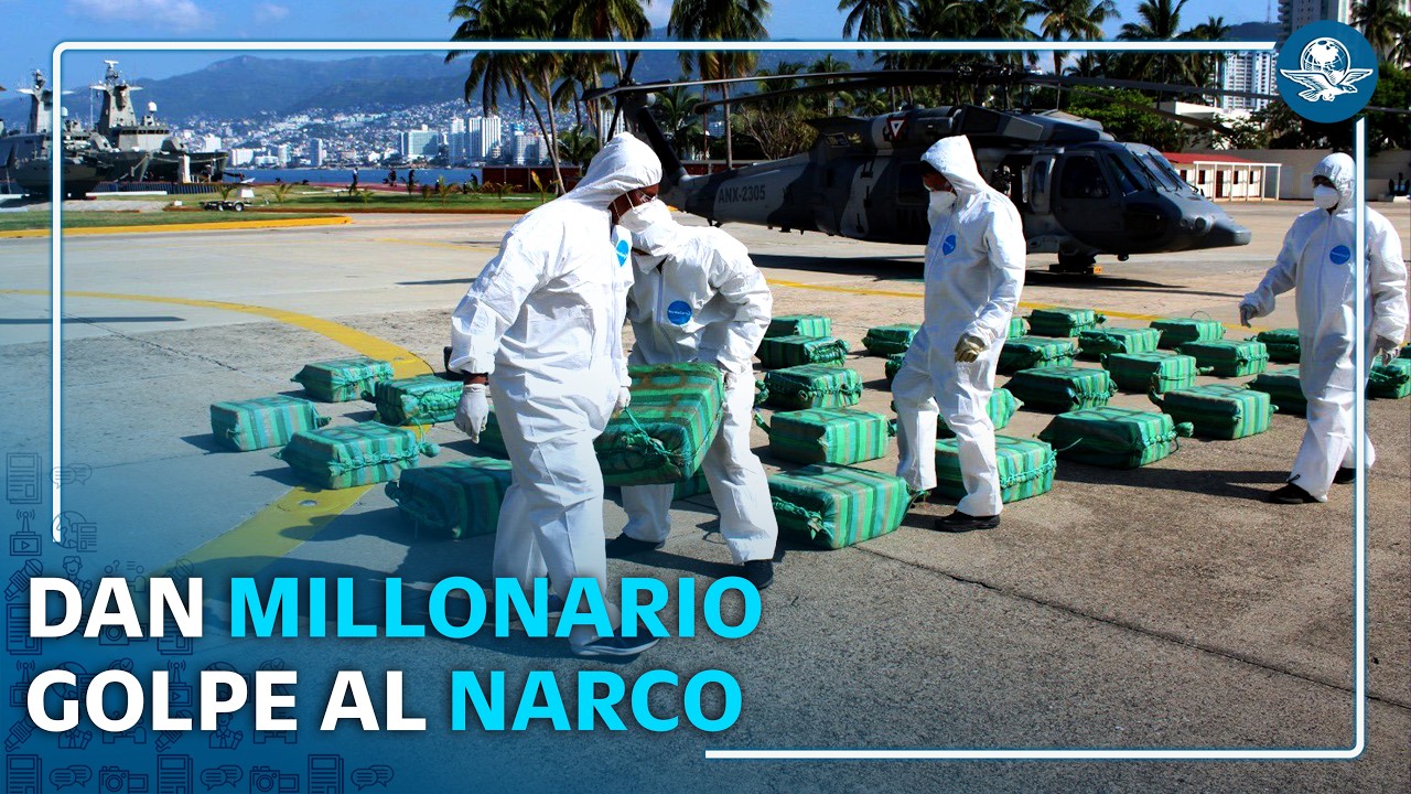 Marina intercepta casi 2 toneladas de cocaína frente a Guerrero