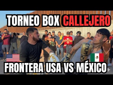 STREET BOXING TOURNAMENT ON THE MEXICO VS. USA BORDER
