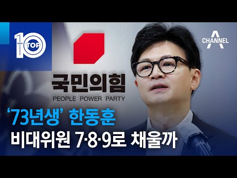 ‘73년생’ 한동훈, 비대위원 7·8·9로 채울까