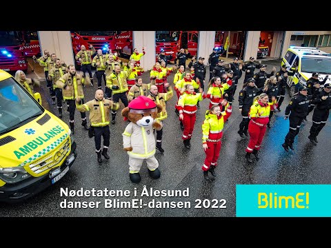 Nødetatene i Ålesund danser BlimE-dansen 2022 - "Den ene"