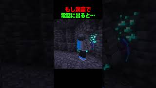 洞窟で電話に出ると… #shorts  #マイクラ #マインクラフト