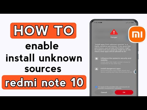 how to enable install unknown sources on redmi note 10