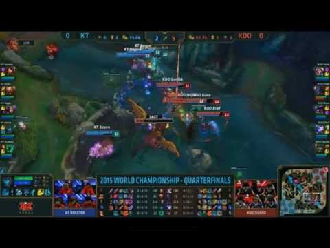 KT VS KOO Dragon Steal and Ace at Dragon Pit Quarterfinals Worlds 2015