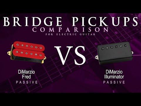 DiMarzio FRED vs ILLUMINATOR - Passive Bridge Guitar Pickup Comparison Tone Demo