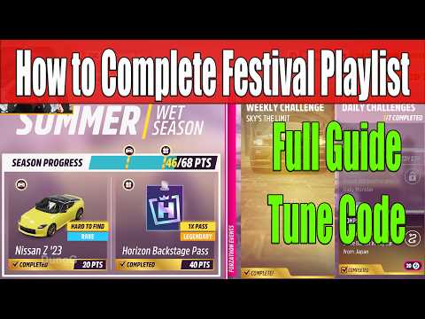 Forza Horizon 5 How to Complete Festival Playlist Summer Season Series 57 Full Guide, Tune Code