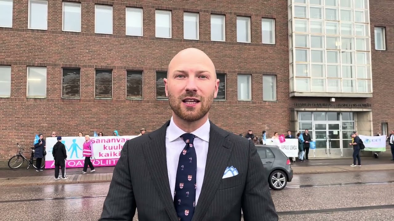 Paul Coleman outside of Helsinki Court of Appeal