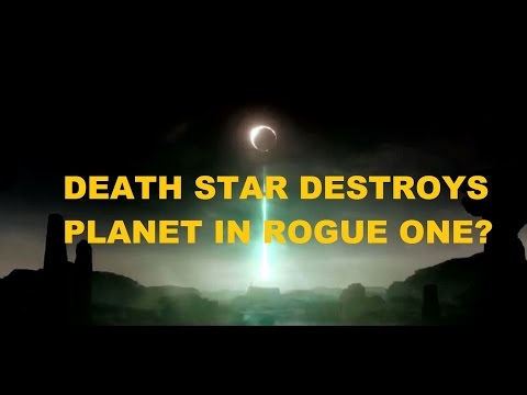 Death Star destroys planet in Rogue One?