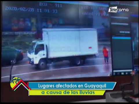 Lugares afectados en Guayaquil a causa de las lluvias