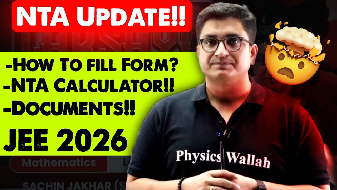 NTA Update 🚨| Calc for Jee|JEE Mains New Update |12th Student ध्यान दें - Sachin Sir Honest Talk
