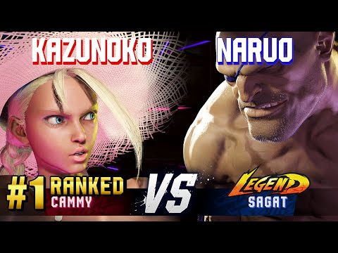 SF6 ▰ KAZUNOKO (#1 Ranked Cammy) vs NARUO (Sagat) ▰ High Level Gameplay