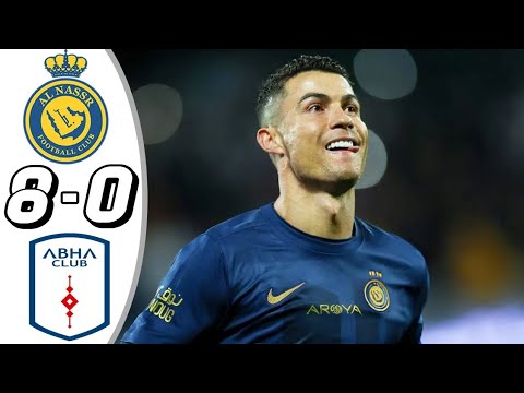 Al Nassr vs Abha Club 8-0 - All Goals & Highlights - 2024 🔥. Ronaldo Hattrick and Free Kick Goals