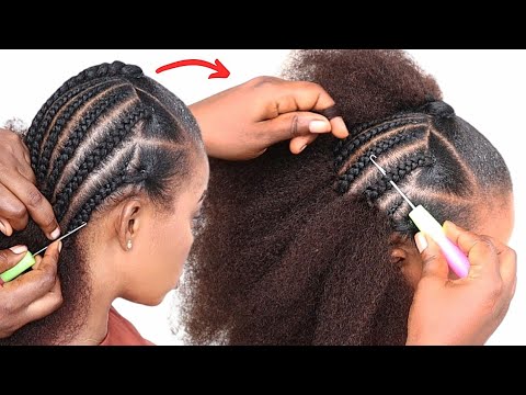 Natural Afro Kinky Crochet Hairstyle Using 100% Human...