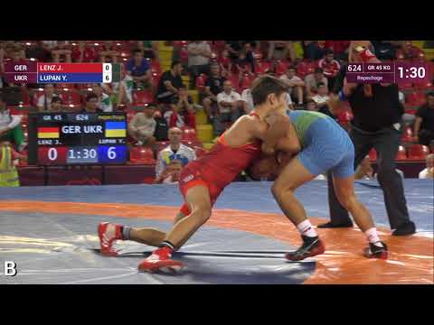 Repechage GR - 45 kg: J. LENZ (GER) v. Y. LUPAN (UKR)