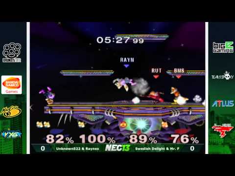 NEC 13 - Unknown522 & Raynex Vs. Swedish Delight & Mr. F - Melee Doubles