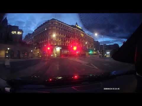 Driving Stockholm city with relaxing music