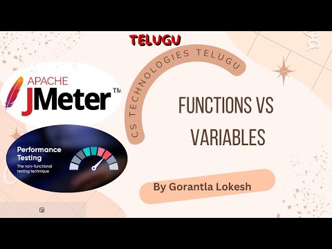 JMeter Beginner[2024] Part 17: Functions and Variables in Jmeter | Telugu