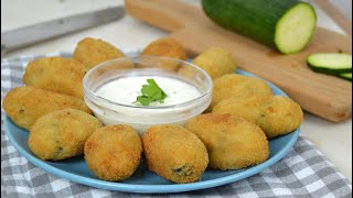 Croquetas de calabacín y queso Parmesano ¡Deliciosas y muy fáciles de hacer!