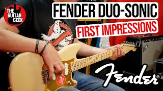 Video thumbnail for FENDER PLAYER DUO-SONIC 2020 in GOLD - Unboxing, First Impressions and some bad news... by TheGuitarGeek