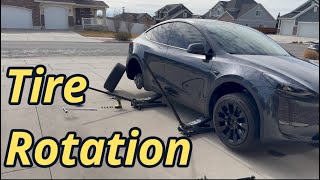 Tesla Model Y Tire Rotation & Balancing! Check Your Tires Regularly 255/40r20