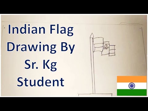 Indian Flag drawing By Shubhra (Sr. KG)