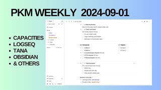 PKM (Personal Knowledge Management) Weekly Update 2024-09-01