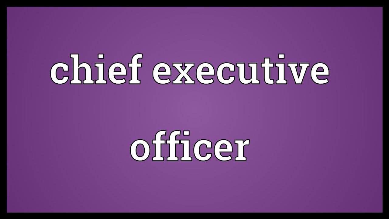 Chief executive officer Meaning