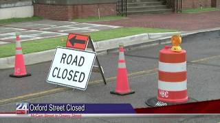Portion of Road Closed in Downtown Oxford