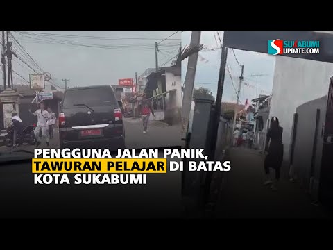 Pengguna Jalan Panik, Tawuran Pelajar di Batas Kota Sukabumi