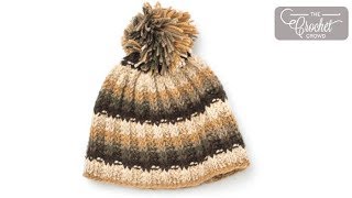 Easy Crochet Tunisian Rib Hat