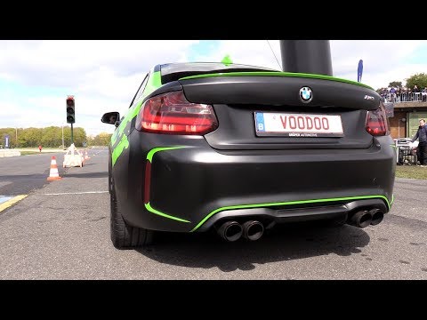 BMW M2 F87 Akrapovic Exhaust vs C63 AMG vs Audi RS6!