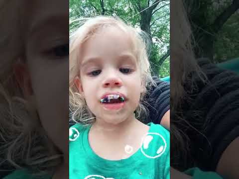 The bubble got stuck in her mouth! #bubbles #babiesoftiktok #summerlife #riverlife #blueeyes #young