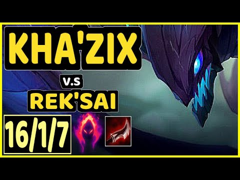 PRIDE (KHA'ZIX) vs REK'SAI - 16/1/7 KDA JUNGLE CHALLENGER GAMEPLAY - EUW