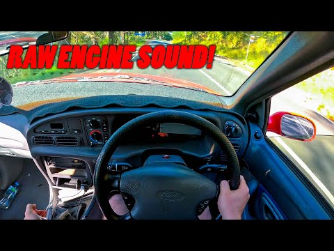 POV DRIVE IN MY CHEAP EF XR6 - DIRT DRIFITNG!