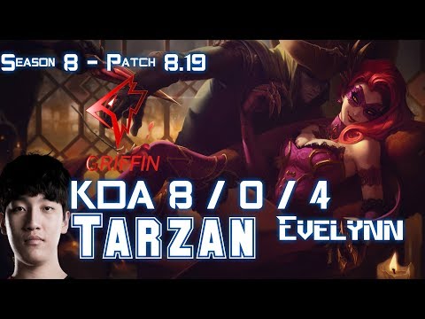 GRF Tarzan EVELYNN vs AFs Spirit LEE SIN Jungle - Patch 8.19 KR Ranked