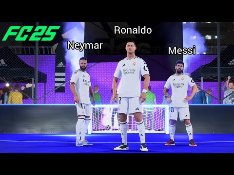 FC 25 VOLTA - Messi Ronaldo Neymar vs Pele Ronaldinho Carlos - VOLTA 3v3