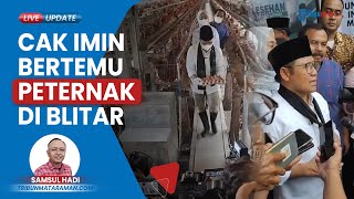 Kunjungi Peternak Ayam di Blitar-Jatim, Cawapres Cak Imin Ikut Panen Telur di Kandang Warga