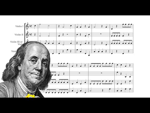 Benjamin Franklin - Quartet for 3 Violins and Cello in F Major (ca. 1778)