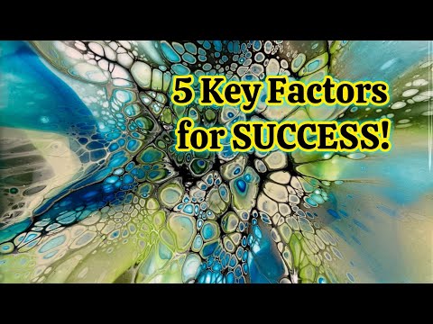 376. Coasters with 5 Elements for Success. Acrylic Painting #fluidart #art