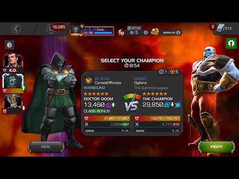 6* Dr. Doom Vs 6* Champion Node 55 unboosted