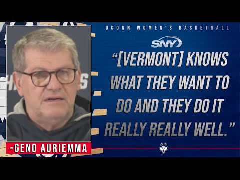 Geno Auriemma previews UConn's first round matchup vs Vermont with team back at full strength | SNY