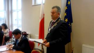preview picture of video 'Pierwsza sesja rady gminy GIZAŁKI 28-11-2014'