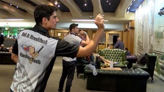 Behind the scenes - Alastair Cook v James Anderson - cricket meets darts video